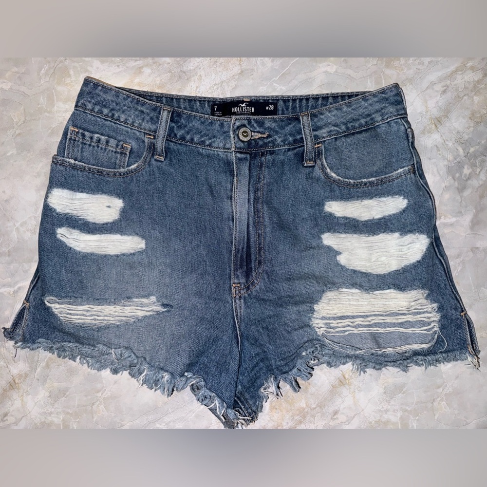 Hollister ultra high vintage mom shorts 3”
